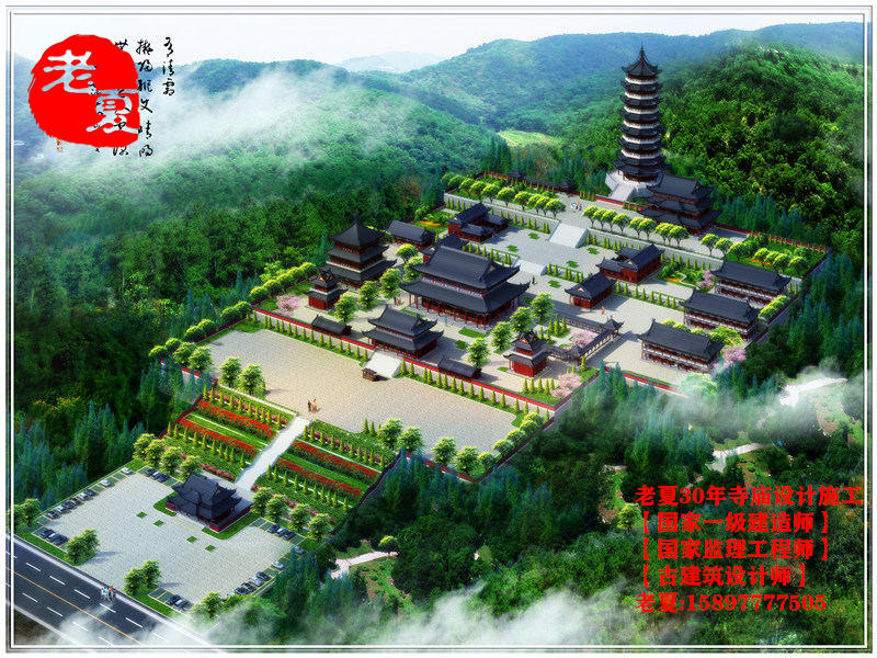 杭州寺庙设计建筑图，寺庙设计结构图